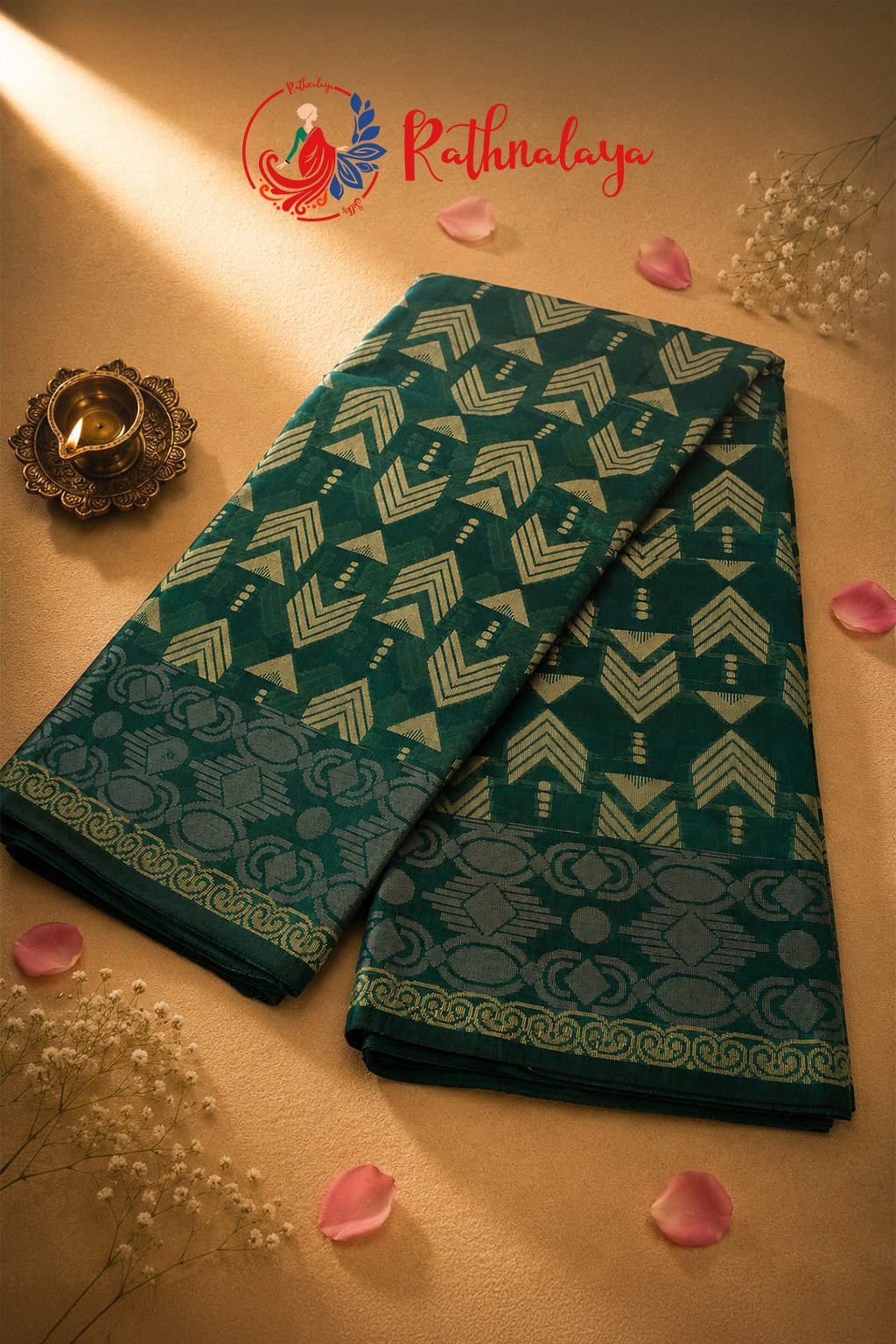 Mayura Teal Weave Saree